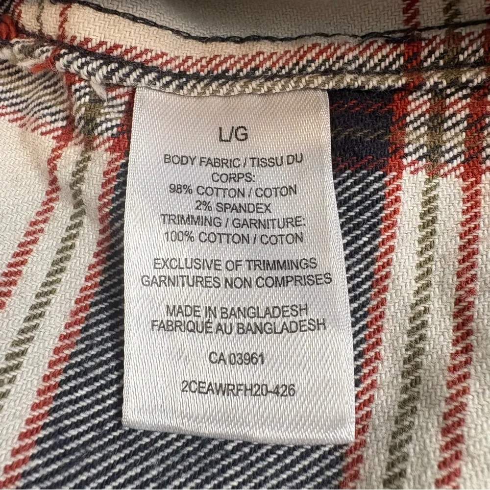 WindRiver, Plaid Button up Shirt in Navy, White & Red, Men’s Sz Large. - Picture 8 of 8